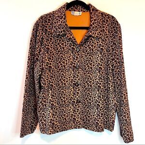 Vintage Briggs Leopard Print Blazer Blouse Jacket